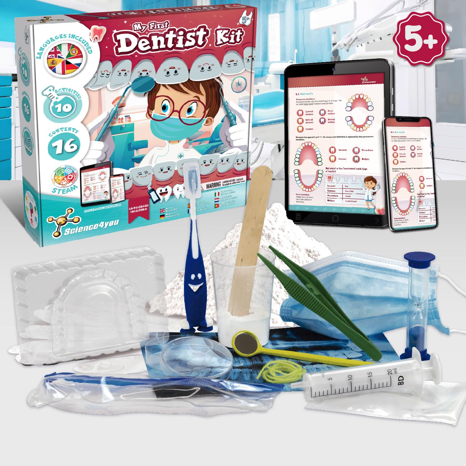 Science4you Dentist Kit for Kid Age 5+ Years - Dentist Toys for